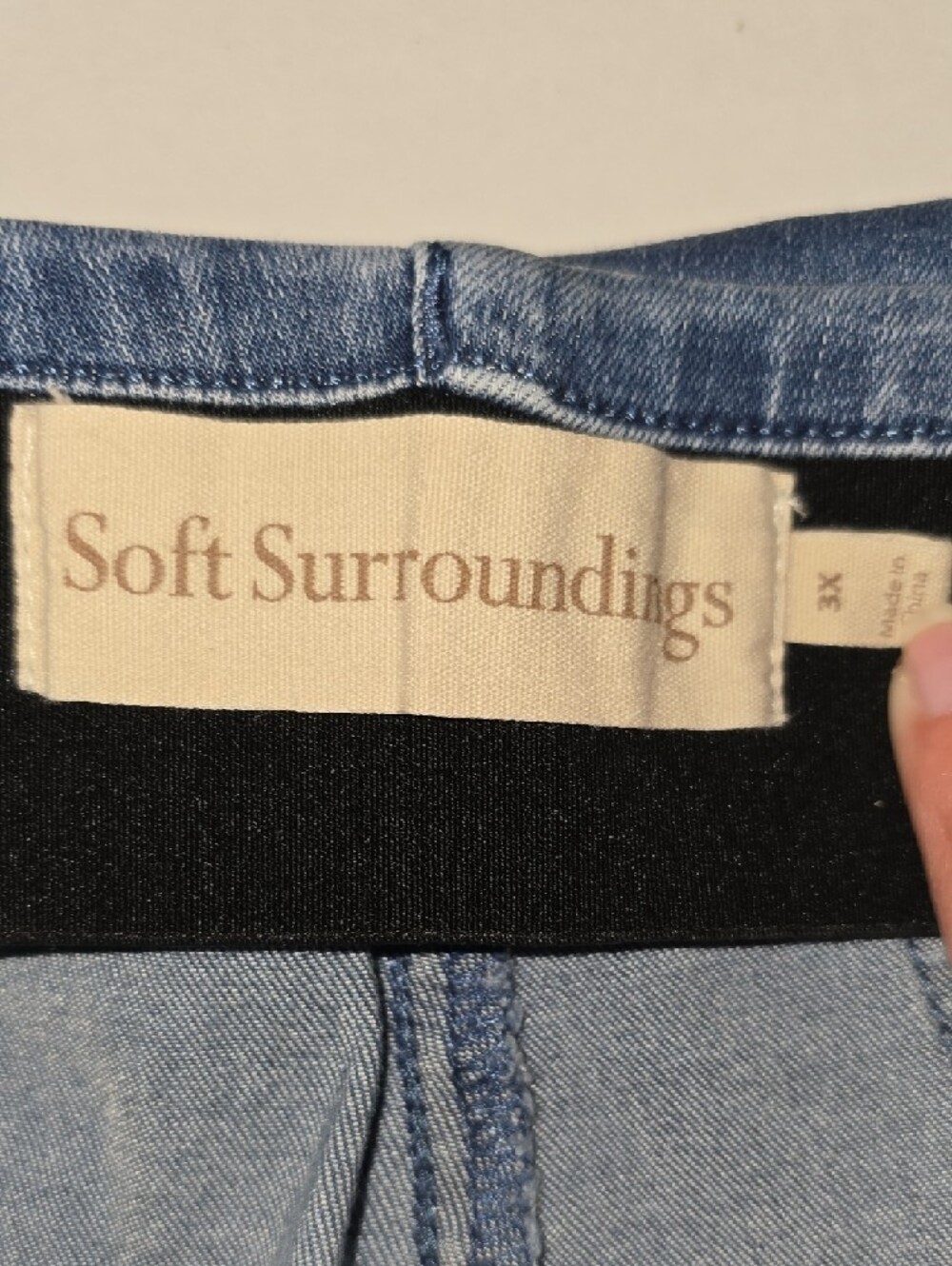 Soft Surroundings Light Blue Wide Leg Jeans - Picture 7 of 12
